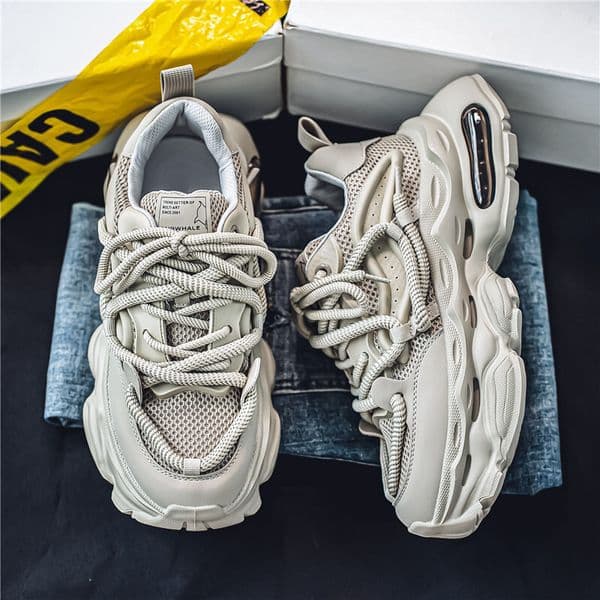 Designer's new versatile men's shoes, autumn fashion trend sports shoes, popular casual dad shoes, height increasing high-end trendy shoes