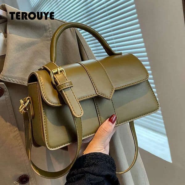 Niche Design High-Quality Texture Fashion Women's Versatile Class Commuter Crossbody Handheld Small Square Bag TEROUYE
