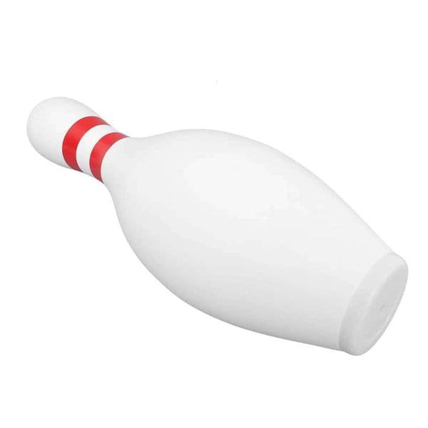 Bowling Shaped Piggy Bank White Plastic Coin Money Save Box Ornament for Home Office Kitchen Desktop Adornment 26W0206