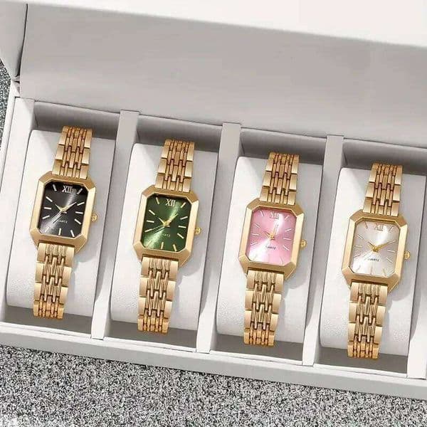 Cross border foreign trade new simple leisure fashion scale square alloy steel strip bracelet for women quartz watch Z260206