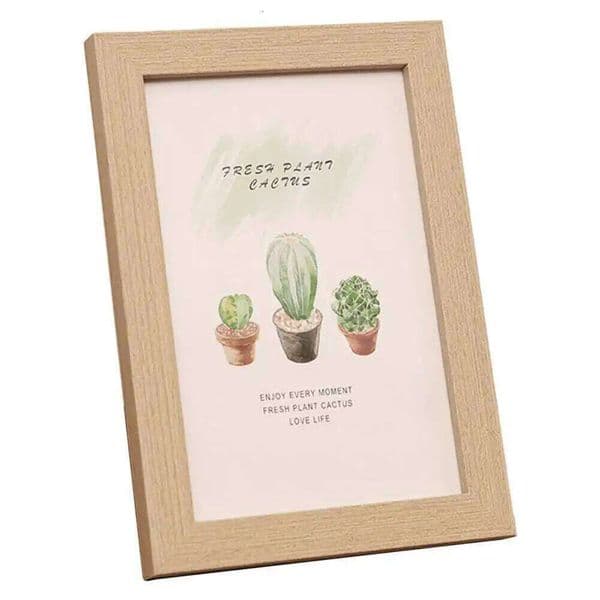 8/10-Inch Wooden Photo Glass Back Support Modern Desktop Picture Display Album Frame Home Decor S260205