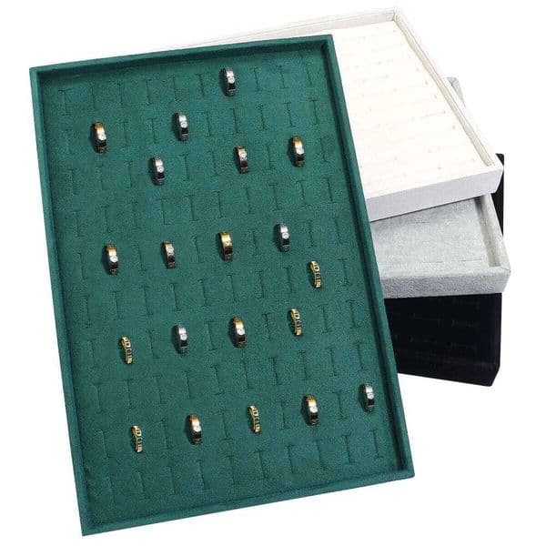 1pc Solid Color Velvet Jewelry Display Exquisite Jewellery Holder Portable Ring Earrings Organizer Storage Box Organizator Trays 26Y0206