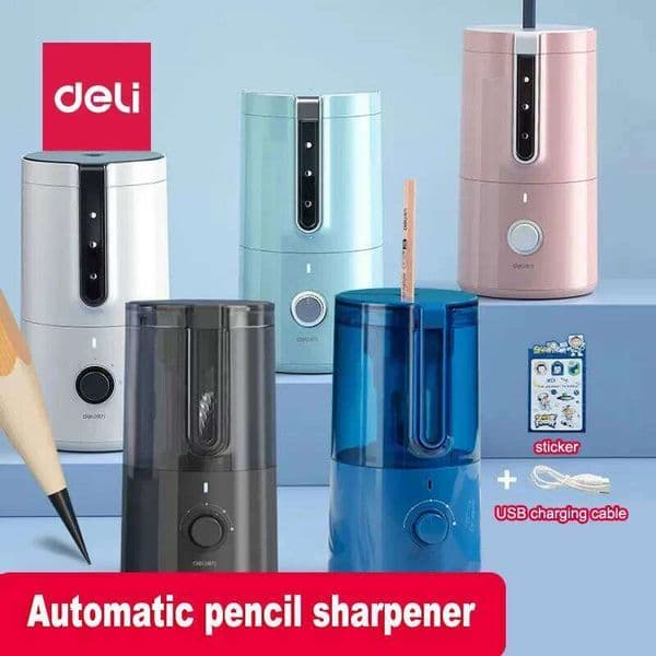 Deli Automatic Electric Sharpener for Children Colored Sharpner Machine Office School Stationery Pencil Knife 26Y0206