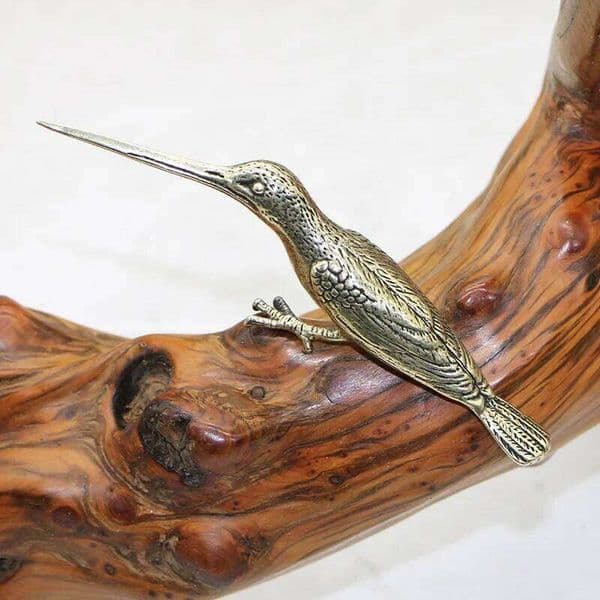 Solid Copper Long Mouth Bird Small Statue Ornaments Classical Vintage Brass Animal Woodpecker Figurines Home Desk Decorations 26H0206