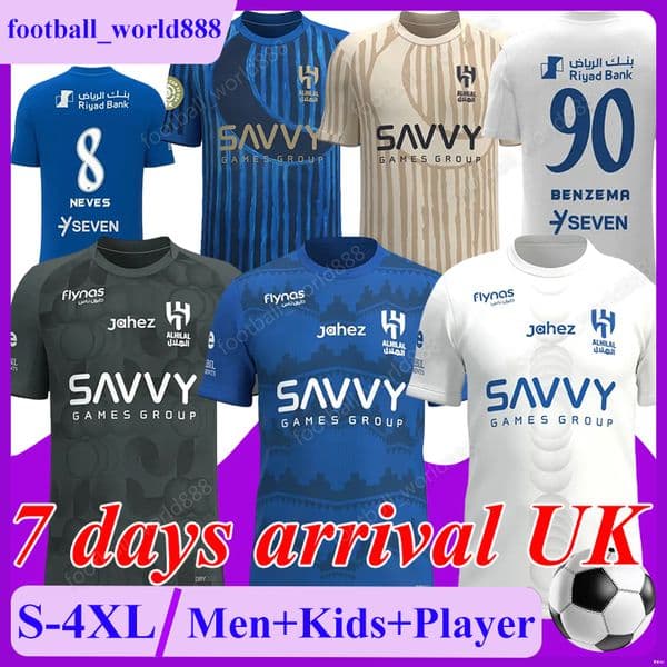 4XL Al Hilal SFC 25 26 Soccer Jerseys BENZEMA SERGEJ NEVES 2026 Football Shirts MEITE NADELIA M.LEONARDO football kits DARWIN MALCOM SALEM M.KANNO Men Kids Kit Socks Set