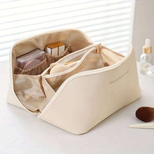 Large Travel Makeup Bag Organizer, Hanging Toiletry Cosmetic Case with Multiple Pockets, Waterproof Portable Storage, Organizers 26Y0206