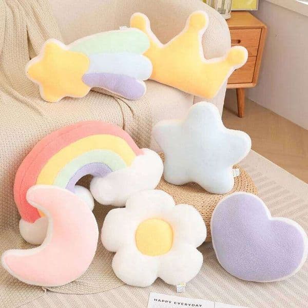Love Moon Flower Rainbow Star Plush Pillows Lovely Soft Stuffed Homedecor Cushion For Birthday Christmas Gift 26W0206