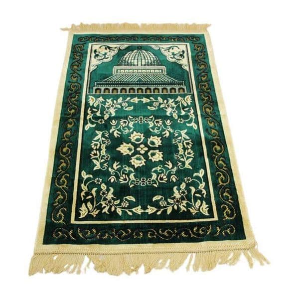 Prayer Mat Faux Cashmere Velvet Plush Thicken Carpet Blanket Floral Printed Fringe Tassels Ramadan 26L0203