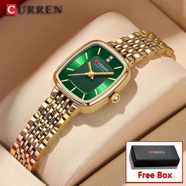 CURREN Brand Square Ladies Compact Fashion Simple Design With Watch Box C260206