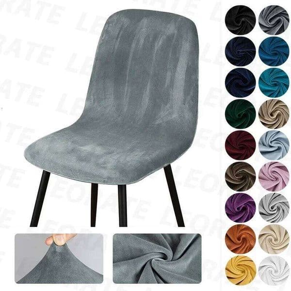 1pc Velvet Short Back Cover Stretch Slipcovers Elastic Seat Shell Chair Covers Dining Room Bar Office Party Banquate 26W0207