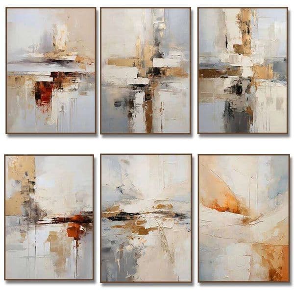 Neutral Landscape Canvas Painting Prints, Abstract Textured Modern Minimalist Poster for Living Room Wall Home Decor Cuadros 26Y0207