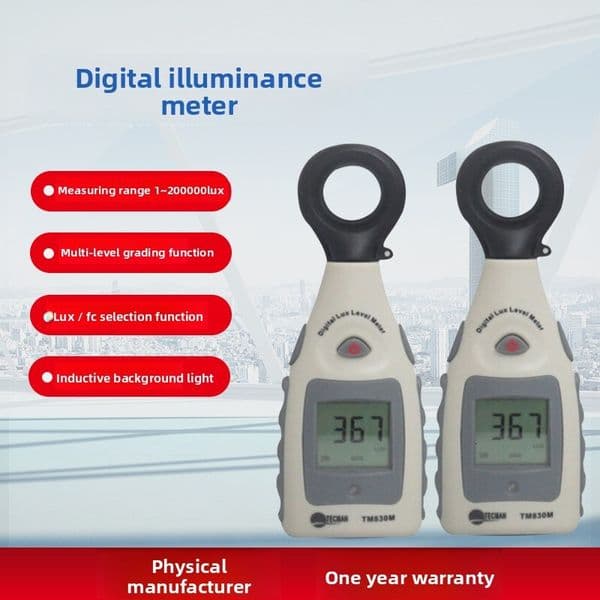 Optical Instrument Large Range Independent Station Environmental Lighting Automotive Light Brightness Measurement TM830M Digital Illuminance Meter