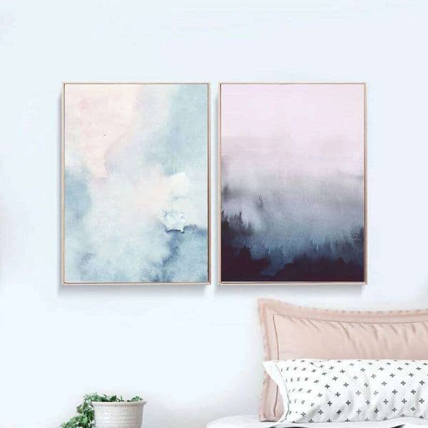 Abstract Painting Modern Picture , Watercolor Pastel Canvas Prints and Poster Home Wall Art Decor No frame 26W0207