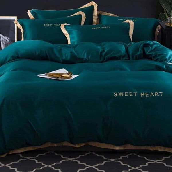 4 Piece Satin Deluxe Silk Bedding Set, Stain Resistant Deep Pocket Flat Sheets, Pillowcases 26H0207