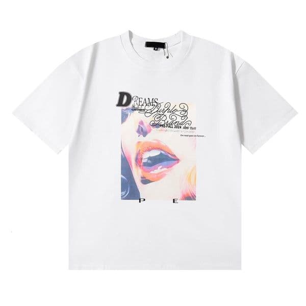 Purples Shirt Mens Designer T-Shirts Men Madam Unisex Casual Sleeve Letter Print Hip Hop Street Short Tee Purples Shirt Luxury Fashion Classic Trend S-2Xl