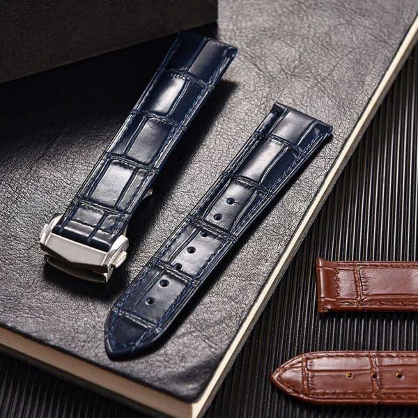 Calfskin Leather Watch Strap 19mm20mm 21mm 22mm For Omega 007 Seamaster 300 De ville AT150 Commander Folding Buckle Bracelet Men Z260207