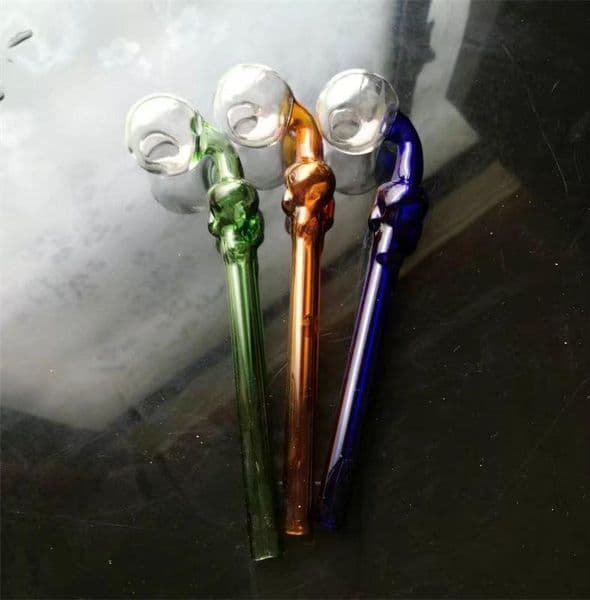 New Glass Smoking pipes hookah Oil Burner Pipes Smokings Colorful Skeleton Bent Bubble Pot
