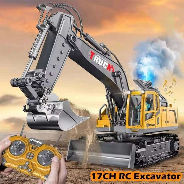 17CH Remote 2.4G RC Crawler Engineering Vehicle Excavator Truck Radio Control Construction Car Gifts 26H0207