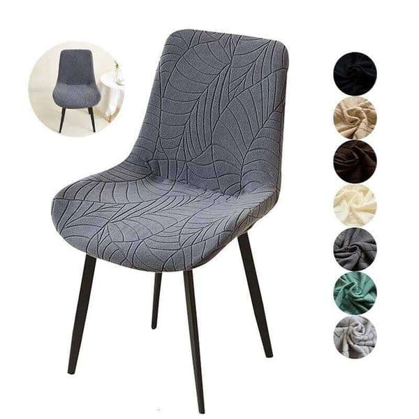 1/2/4/6pcs Jacquard Curved Elastic Dining Slipcovers Washable Office Chair Seat Cover for Wedding Home Decor 26W0207