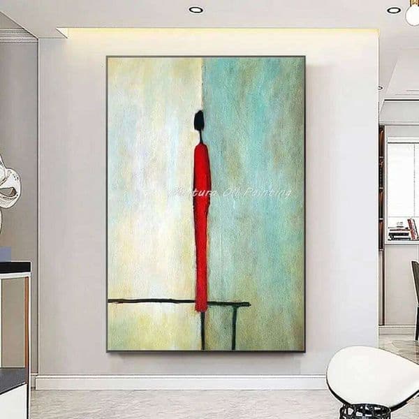 Mintura Handpainted Abstract Figure Oil Painting on Canvas Modern Large Wall Art for Living Room Home Decoration Artwork Perfec 26Y0207