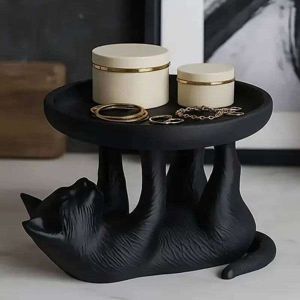 3D Printed Fun Jewelry Tray, Playful and Cute Cat Design, Novel Style, Ideal for Desktop Organization 26L0207