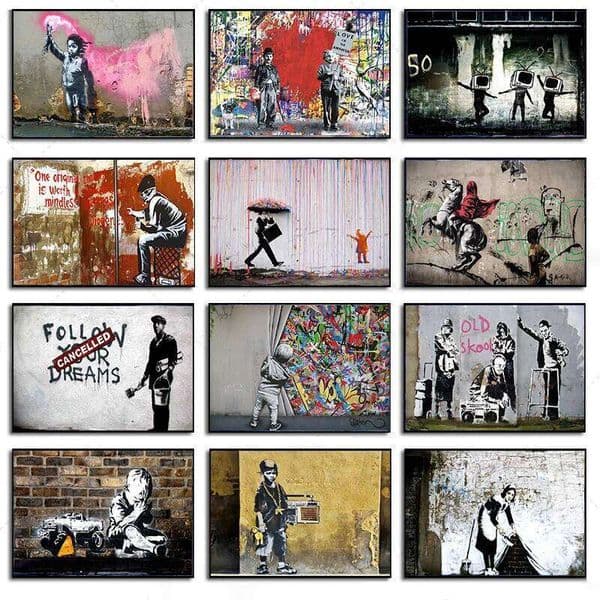 2026 Graffiti Cologne Banksy Street Style Poster Canvas Perfume Painting HD Prints Funny S Wall cologne perfume Art Pictures Modern Home Room Decor Free Shippin