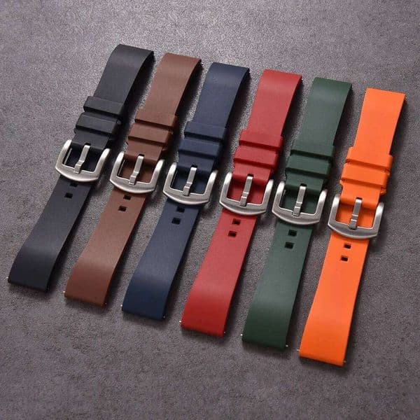 High Quality Fluorine Rubber Quick Release Watchbands FKM Watch Strap 18-19-20-21-22-23-24mm For Each Brand Diving Watches Bands Z260207
