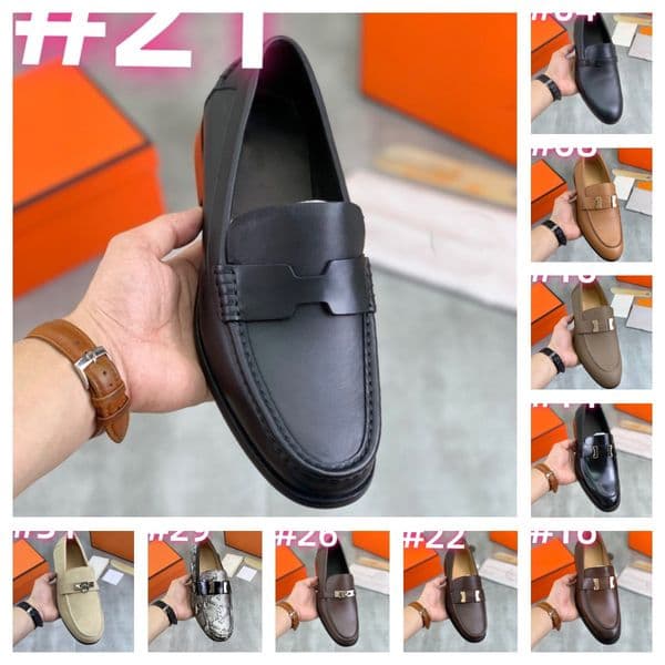 Size 6 To 12 Genuine Leather Mens luxurious Loafers Gentleman Wedding Party Casual Business Formal Shoes Monk Strap Designer Dress Shoes for Men Size 38-46