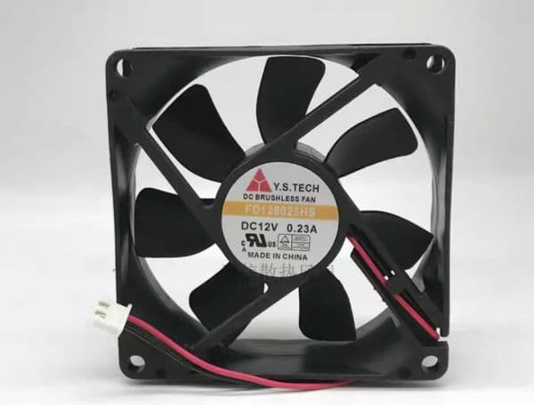 FD128025HS 12V 0.23A 8CM 8025 Two-Wire Cooling Fan
