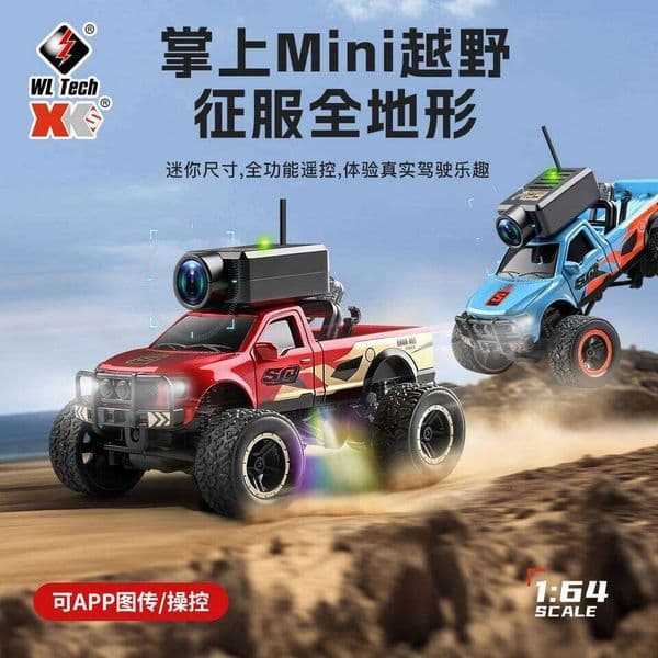 NEW WL6407 1:64 Scale Mini Car Toy Model with And WiFi APP Desktop Remote Camera Control RC Cars 26H0207