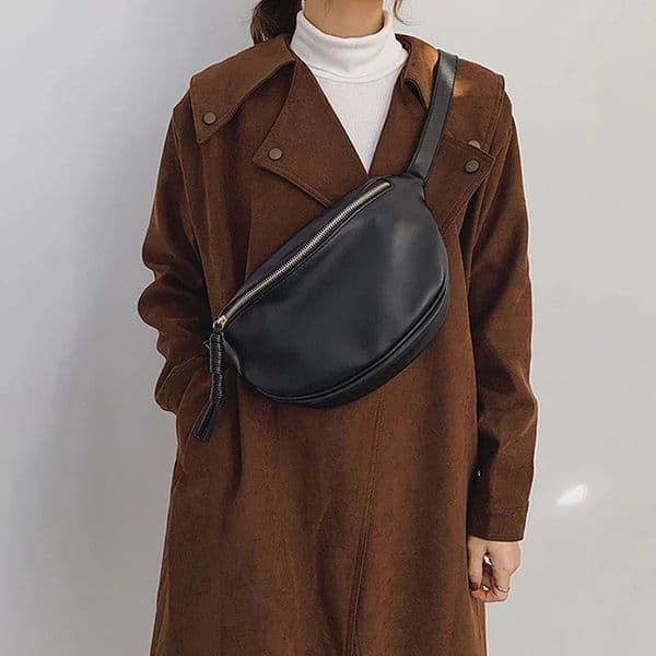 fashion Simple Chest Pack High quality Leather Fanny bag Women Waist Bag Phone purse Female Shoulder Crossbody Bags 260130