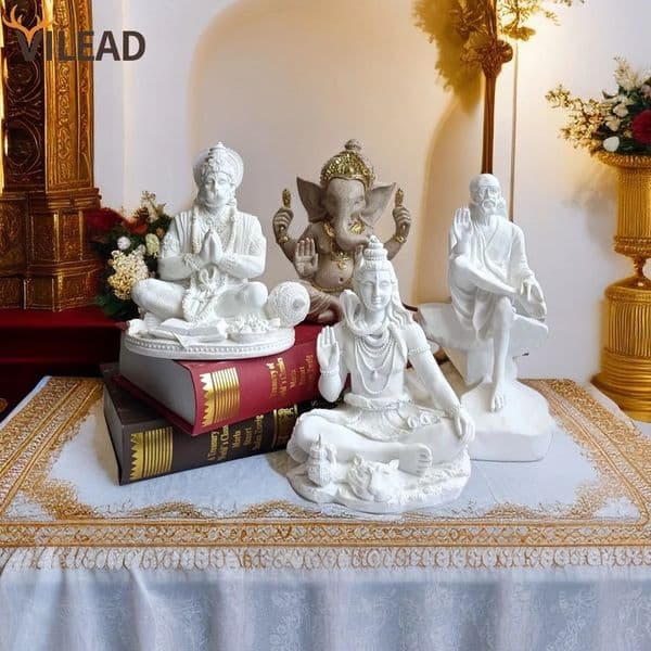 Resin Indian Ganesha Shiva God Statue Sai Baba of Shirdi Sculpture Lord Hanuman Hindu Buddha Religious Fengshui Home Decor 260205