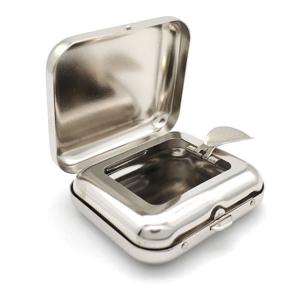 Portable Pocket Cigarette Ashtray Square Metal Outdoors Ashtrays Smoking Accessories