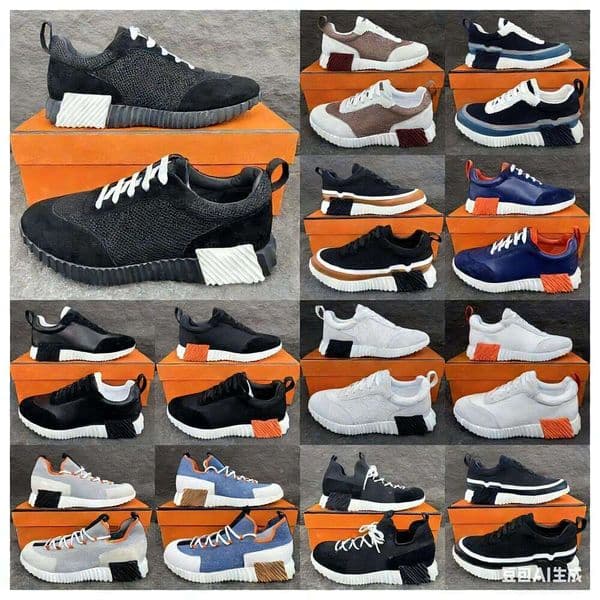 Bouncing Sneakers Designer Hshoes Men Women Suede Casual Shoes Trainers Breathable Mesh Running Shoe Nonslip Rubber Sole Flat Trainer 35-45