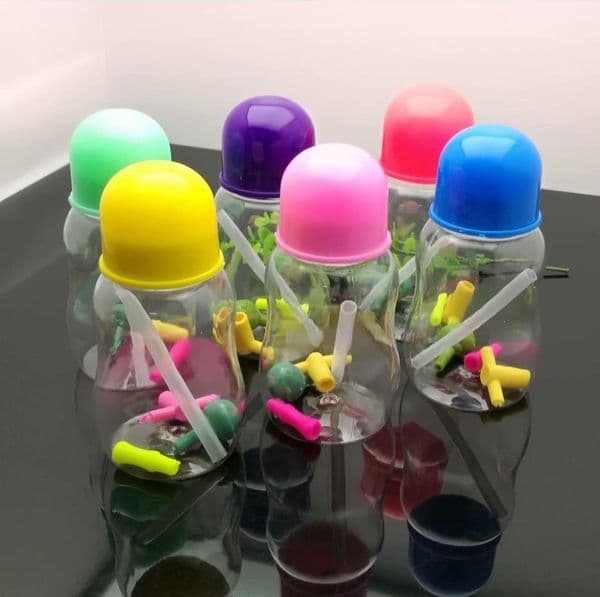Color acrylic milk bottle and water bottle IN STOCK glass pipe bubbler smoking pipe water Glass bong