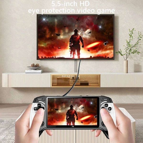 Handheld Console 5.5 Inch Screen 1500mAh Retro Video Type-C Charging Electronic Game Player Birthday Xmas Gifts X260209