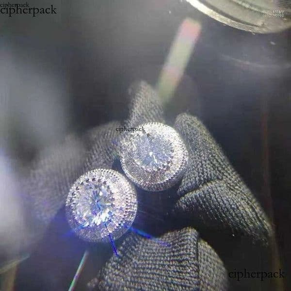 Stud Sier Hip-Hop Jewelry Earrings Moissanite Micro-inlaid Round Accessories for Men and Women 21