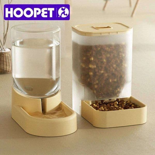HOOPET Dogs Automatic Feeders Water Bottle Cats Bowl Food Storage Drinking Dispenser Container Pet Supplies 26H0209