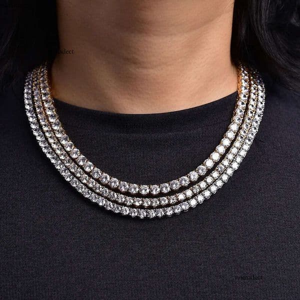Zircon Tennis Chain Jewelry for Women Hip Hop Men's Accessories Necklace TennsChain 41