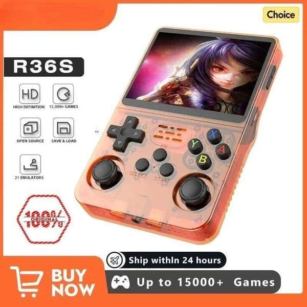 Compact Retro Gaming R36S Handheld Console 35 IPS Screen Linux System 64GB 128GB Internal Storage Thousands of Games X260209
