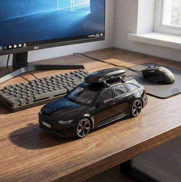 1/32 RS6 Car Model Toy Simulation Alloy Diecast Doors Opened Sound Light Shock Absorption Vehicle Models Ornaments Child Gifts 26H0209