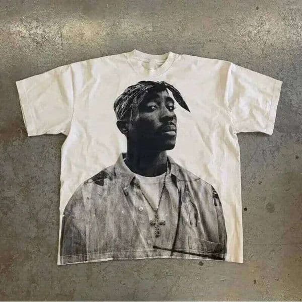 2000s Vintage Print Y2K Men's Summer Unisex Casual T-shirt Hip-hop X260209