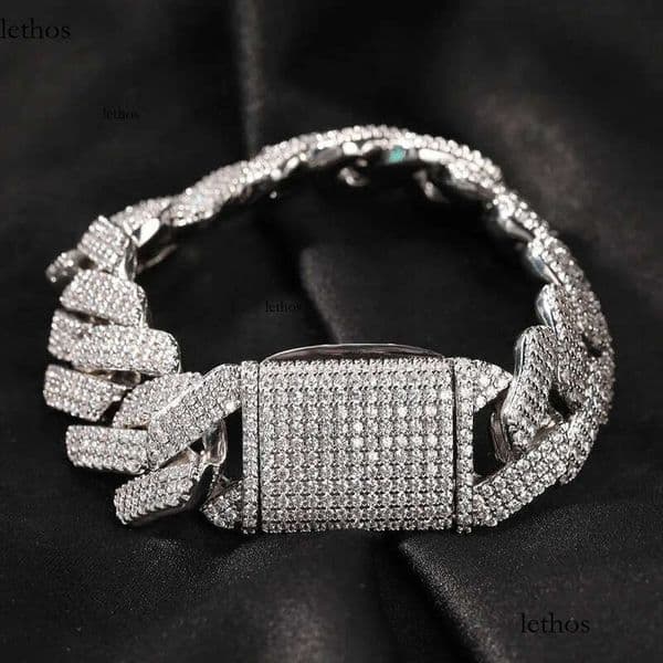 UWIN 20mm Miami 3 Rows Prong Cuban Chain Necklace Micro Pave Iced Out Round Cubic Zirconia Link Fashion Hip Hop Jewelry for Gift ad