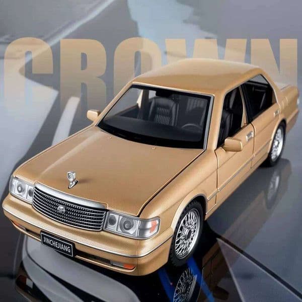 1/32 Metal Die-cast Toyota Crown Automobile Model Simulation Sound and Light Belt Base Children's Toys Birthday Gift 26Y0209