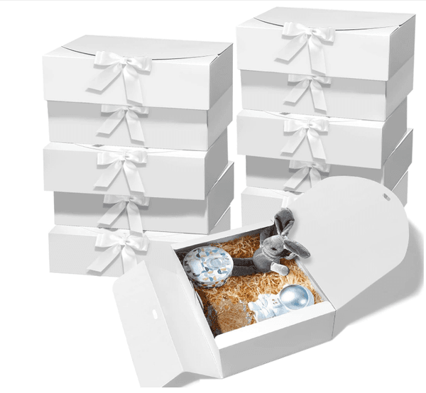 Gift Boxes ,Kraft Paper Gift Box, with Lids, with Ribbon, Bridesmaid Proposal Box for Wedding, Packaging, Present, Birthday, Cupcake. Customize.