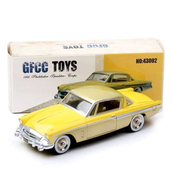 GFCC 1:43 Scale 1955 Studebaker Speedster Coupe President Model Car Metal Diecast & Toy Vehicles Collectibles Miniatures 26W0209