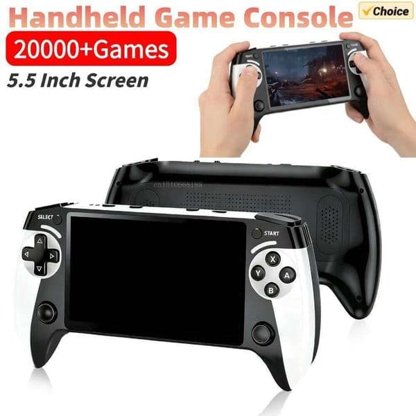 Gaming 5.5 Inch Screen Retro Handheld Video Game Console with 20000+ Games for Kids and Adults X260209