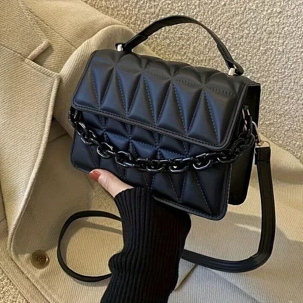 Mini Casual Quilted Crossbody Bag with Magnetic Clre and Adjustable StrapSmall Handbag Tote Shoulder for Women Daily Use 260208