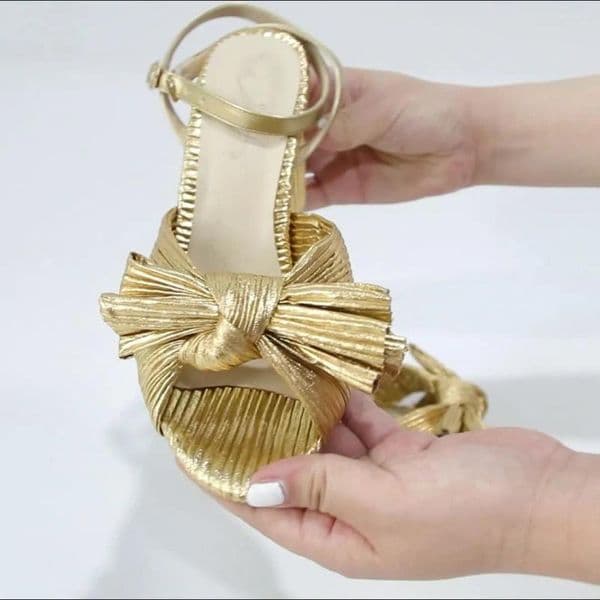 Sandals Comfort Shoes For Women 2026 Summer Buckle Strap Beige Heeled Large Size Bow Low Black Big Girls Clear High Sweet PU