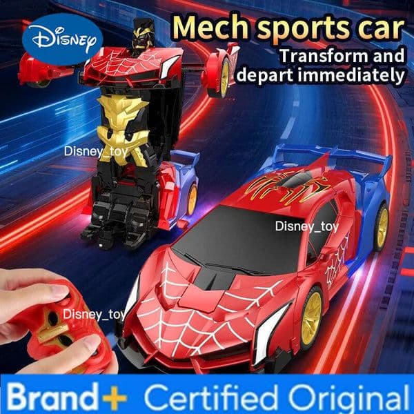 Disney 1: 18RC Transforming Remote Control Car Robot, 2.4G dual form, one-click transformation, 360 spin, with LED boy cool toy car H260209